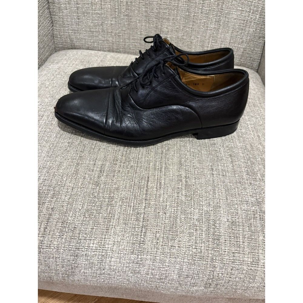 Magnanni Black Leather Oxfords Size 10.5